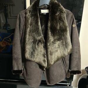 NWOT Michael Kors brown faux suede jacket
